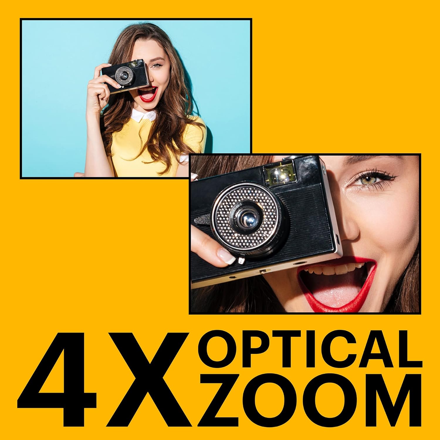 Kodak PIXPRO FZ45 Digital Camera, 16MP Point & Shoot with 4X Optical Zoom, 27mm Wide Angle, 2.7 Inch LCD, 1080p Video, Red