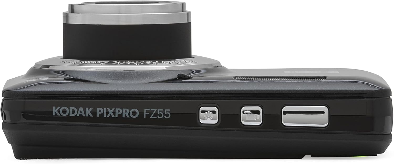 Kodak PIXPRO FZ55 Digital Camera (Black) + Black Point & Shoot Camera Case + Transcend 64GB SD Memory Card + Tri-fold Memory Card Wallet + Hi-Speed SD USB Card Reader + More!
