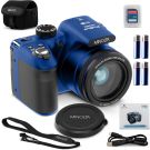 Minolta MN40Z 20MP Digital Camera – 40x Optical Zoom, 1080p FHD Video, 3.0" LCD, Wi-Fi, Face/Smile/Blink Detection – Blue