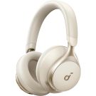 Soundcore by Anker, Space One, Active Noise Cancelling Headphones, 2X Stronger Voice Reduction, 40H ANC Playtime, App Control, LDAC Hi-Res Audio, Comfortable Fit, Clear Calls, Bluetooth 5.3 (White)