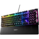 SteelSeries USB Apex 5 Hybrid Mechanical Gaming Keyboard – Per-Key RGB Illumination – Aircraft Grade Aluminum Alloy Frame – OLED Smart Display (Hybrid Blue Switch)
