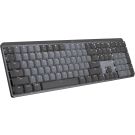 Logitech MX Mechanical Wireless Illuminated Performance Keyboard, Clicky Switches, Backlit Keys, Bluetooth, USB-C, macOS, Windows, Linux, iOS, Android, Metal