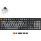 Keychron K10 Full Size 104 Keys Bluetooth Wireless Mechanical Gaming Keyboard for Mac Windows with Keychron Super Brown Switch, Multitasking/White LED Backlight/USB C Wired Computer Keyboard