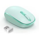 TECKNET Wireless Mouse for Laptop, 2.4G Quiet Computer Mouse with USB Receiver, 4 Buttons Portable Cordless Mice for Chromebook, Laptop, PC, Mac, 800/1200/1600 DPI - Mint Green