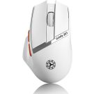 Uciefy Z07 Bluetooth Wireless Mouse, Dual Mode (2.4G+BT5.1) Bluetooth Mouse, USB C Rechargeable Mouse with Charging Indicator, Ergonomic Computer Mice for Laptop/PC/Mac/iPad-White