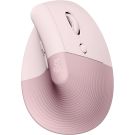 Logitech Lift Vertical Ergonomic Mouse, Wireless, Bluetooth or Logi Bolt USB Receiver, Quiet clicks, 4 Buttons, Compatible with Windows/macOS/iPadOS, Laptop, PC - Rose