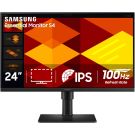 Samsung 24” (S40GD) Borderless Business Monitor with IPS Panel, 100Hz Refresh Rate, Eye Saver Mode, Ergonomic Design, Game Picture Mode, LS24D402GANXGO, 3 Yr Warranty