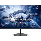 ArcticPro 22 inch 144Hz 100Hz Monitor, Full HD (1920 x 1080p) Computer Monitor, 105% sRGB, 3000:1 Contrast, 3-Sided Frameless, Ultra Slim, VESA, LowBlue Mode, Tilt Adjust, HDMI *1, VGA*1
