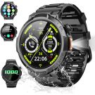 Smart Watches for Men (Answer/Make Call), 1.53" HD Military Smartwatch, 50+ Days Extra-Long Battery Life Fitness Tracker, Flashlight/110+Sports/Heart Rate/Sleep Monitor/IP68 Waterproof Android iOS