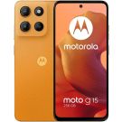 Motorola Moto G15 4G LTE (XT2521-2) 4+256GB Dual Sim | GSM Unlocked | International Model | for T-Mobile, Metro PCS, Mint & Tello - (Orange)