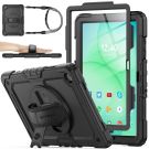 SEYMAC stock Case for Samsung Galaxy Tab A11+ Plus/A9+ Plus 11'', Full-Body Drop Protection Case with Screen Protector Pencil Holder [360° Rotating Hand Strap] &Stand, Black