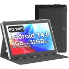 Tablet 7Inch Android 14.0 with Protective Case,3GBRAM+ 32GB ROM, IPS Screen, Dual Camera, Bluetooth 5.0 WiFi Tab (Black)