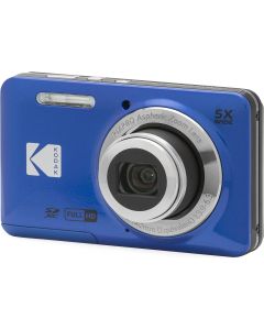 Kodak PIXPRO FZ55 Digital Camera, Compact Point & Shoot with 16MP Sensor, 5X Optical Zoom, 28mm Wide Angle, 1080p Video, Blue
