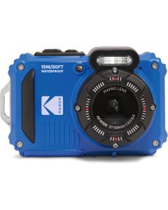 Kodak PIXPRO WPZ2 Waterproof Digital Camera, 16MP with 4X Optical Zoom, Shockproof, Dustproof, 1080p Video, Wi-Fi, Waterproof to 50ft, Blue