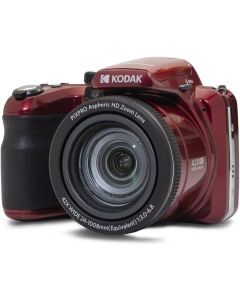 KODAK PIXPRO AZ425 Digital Camera, 42x Optical Zoom Bridge with 20MP BSI Sensor, Li-Ion Battery, OIS, 1080p Full HD Video, Red