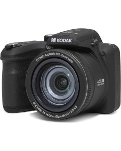 Kodak PIXPRO AZ405 Digital Camera, 40x Optical Zoom Bridge with 20MP Sensor, AA Batteries, OIS, 1080p Full HD Video, Black