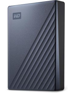 WD 5TB My Passport Ultra, Blue, Portable External Hard Drive, backup software with defense against ransomware, and password protection, USB-C and USB 3.1 - WDBFTM0050BBL-WESN