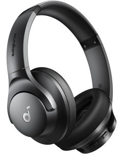 Soundcore by Anker Q20i Hybrid Active Noise Cancelling Headphones, Wireless Over-Ear Bluetooth, 40H Long ANC Playtime, Hi-Res Audio, Big Bass, Customize via an App, Transparency Mode (Black)
