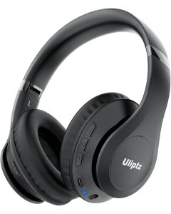 Uliptz Wireless Bluetooth Headphones, 65H Playtime, 6 EQ Sound Modes, HiFi Stereo Over Ear Headphones with Microphone, Foldable Lightweight Bluetooth 6.0 Headset for Travel/Office/Cellphone/PC