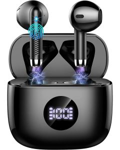 Wireless Earbuds, Bluetooth 5.4 Ear Buds LED Power Display Headphones Bass Stereo, Bluetooth Earbuds in-Ear Noise Cancelling Mic, 40H Playback Mini Case IP7 Waterproof Sports Earphones for Android iOS