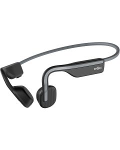 SHOKZ OpenMove - Open-Ear Bluetooth Sport Headphones, Bone Conduction Wireless Earphones, Sweatproof for Running and Workouts, with Sticker Pack, Grey