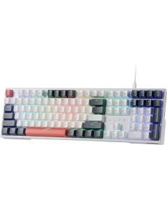Redragon K668 RGB Gaming Keyboard, 108 Keys Wired Mechanical Keyboard w/Extra 4 Hotkeys, Sound Absorbing Foams, Upgraded Hot-swappable Socket, Mixed Color Keycaps x 2 Sets, Red Switch
