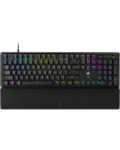 CORSAIR K70 CORE RGB Mechanical Wired Gaming Keyboard with Palmrest – Pre-Lubed MLX Red Linear Switches, SOCD, ABS Double-Shot Keycaps, Sound Dampening, Media Control Dial, QWERTY NA – Black