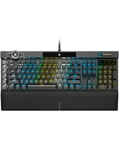 Corsair K100 RGB Mechanical Gaming Keyboard - Cherry MX Speed RGB Silver Keyswitches - PBT Double-Shot Keycaps - Elgato Stream Deck and iCUE Compatible - QWERTY NA Layout - Black