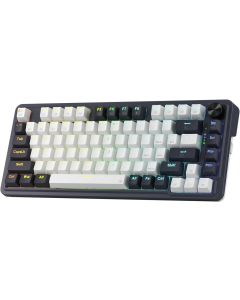 Redragon K673 PRO 75% Wireless Gasket RGB Gaming Keyboard, 3-Modes 81 Keys Compact Mechanical Keyboard Hot-Swap Socket, Dedicated Knob Control and 5-Layer Noise Dampening, Linear Red Switch