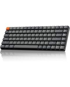 Keychron K3 Version 2, 84 Keys Ultra-Slim Wireless Bluetooth/USB Wired Mechanical Keyboard with White LED Backlit, Low-Profile Keychron Mechanical Brown Switch Compatible with Mac Windows