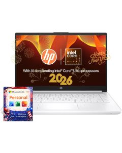 HP Business Laptop with Microsoft Office 365, 8GB RAM, 1TB OneDrive and 64GB SSD, Intel Processor, White | No Mouse, Fast Response, Long Battery Life, Good Value