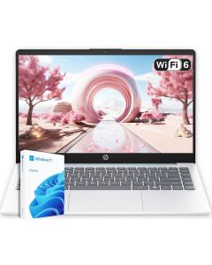 HP 14" Moonlight Blue Laptop with Office 365, AMD CPU, 4GB DDR5 RAM, 1.1TB Storage (128GB SSD and 1TB OneDrive), HD Display, Windows 11, Energy-Efficient & Quiet Performance