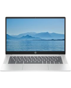 HP 2026 Lightweight Portable Chromebook, 14'' HD IPS Display, Intel Quad-Core N Processor Up to 3.70GHz, 4GB DDR5, 128GB SSD Storage, Ultra-Fast 6th Gen WiFi, Chrome OS, Pastel Silver, Renewed