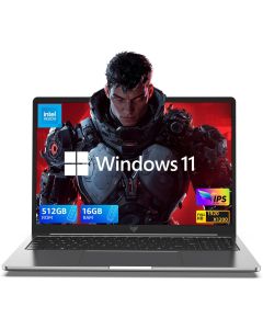 Laptop, 16GB DDR4 512GB SSD Laptop Computer, 16.0inch Windοws 11 Laptop with Ιntel 12th Quad-Core Processor(Up to 3.4GHz), 1920P FHD Display, WiFi 6, USB3.2, Type_C