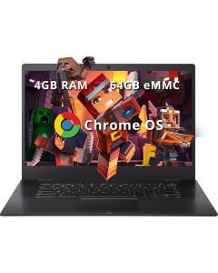 ASUS CX1500CNA Chromebook 15.6" HD Laptop, Intel Celeron N3350 Processor, 4GB RAM, 64GB eMMC Flash Memory, Intel HD Graphics, HD Webcam, Stereo Speakers, Chrome OS, Black, (renewed)