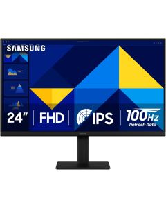 Samsung 24" (S30GD) Essential Monitor with IPS Panel and Tilt Only Stand, 100Hz Refresh Rate, Ergonomic Design, Advanced Eye Care, Game Mode, LS24D304GANXZA