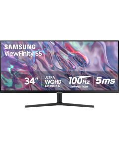 SAMSUNG 34" ViewFinity S50GC Series Ultra-WQHD Monitor, 100Hz, 5ms, HDR10, AMD FreeSync, Eye Care, Borderless Design, PIP, PBP, LS34C502GANXZA, 2023, Black