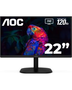 AOC 22B35HM23 22" Full HD (1920 x 1080) 120Hz LED Monitor, Adaptive Sync, VGA & HDMI, Flicker-Free, Low Blue Light, HDR Ready, VESA, Tilt Adjust, Eco-Friendly