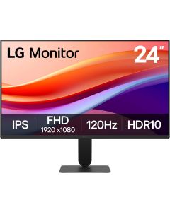 LG 24U411A-B 24-inch Full HD (1920 x 1080) IPS Computer Monitor, 120Hz, HDR10, Reader Mode, Flicker Safe, HDMI, Slim Stand Base, Black