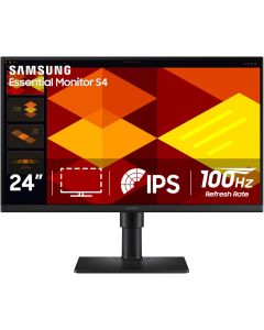 Samsung 24” (S40GD) Borderless Business Monitor with IPS Panel, 100Hz Refresh Rate, Eye Saver Mode, Ergonomic Design, Game Picture Mode, LS24D402GANXGO, 3 Yr Warranty