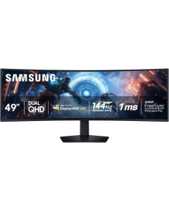 SAMSUNG 49-inch Odyssey G9 (G91F) DQHD, 144Hz, Curved Gaming Monitor, Ultra-Wide 32:9 Screen, DisplayHDR 600, AMD FreeSync™ Premium Pro, Ergonomic Stand, LS49FG910ENXZA, 2025