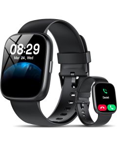 Smart Watch with Alexa Built-in, 1.83" HD Touchscreen Fitness Tracker with Bluetooth Calling, Fitness Watch with Heart Rate/Sleep Monitor, 120+ Sports Modes, IP68 Waterproof Smartwatch for Android iOS
