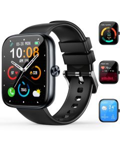 Smart Watch for Men Women, 1.83" HD Touchscreen Fitness Watch with Bluetooth Call&Message Notifications, 110+Sport Modes, 24/7 Heart Rate/Sleep Monitor, IP68 Waterproof Fitness Tracker for Android iOS