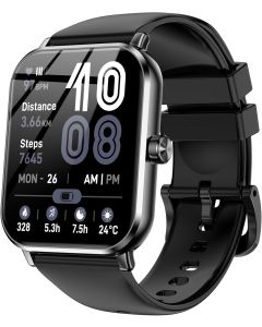 Smart Watches for Men Women, 1.83" HD Touchsreen, Bluetooth Calling, 5 ATM Water-Resistance, 130+ Sports Modes, Health, Fitness & Sleep Tracker, Timer, Pedometer, Fitness Watch for Android/iOS, Black