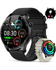Smart Watch for Men Women Fitness: Waterproof Make Answer Call Digital Mens Watches Running Pedometer Step Tracker Smartwatch Android Phone iPhone Samsung Compatible Sleep SpO2 Heart Rate Monitor