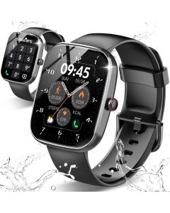 Csasan Smart Watch for Men Women(Answer/Make Call), 1.91" HD Screen Smartwatch Heart Rate/Sleep/Steps Monitor, 100+ Sports Fitness Watch, IP68 Waterproof Activity Trackers for Android iOS Black