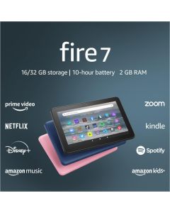 Like-New Amazon Fire 7 tablet (newest model) 7” display, read and watch, under $60 with 10-hour battery life, 16 GB, Black