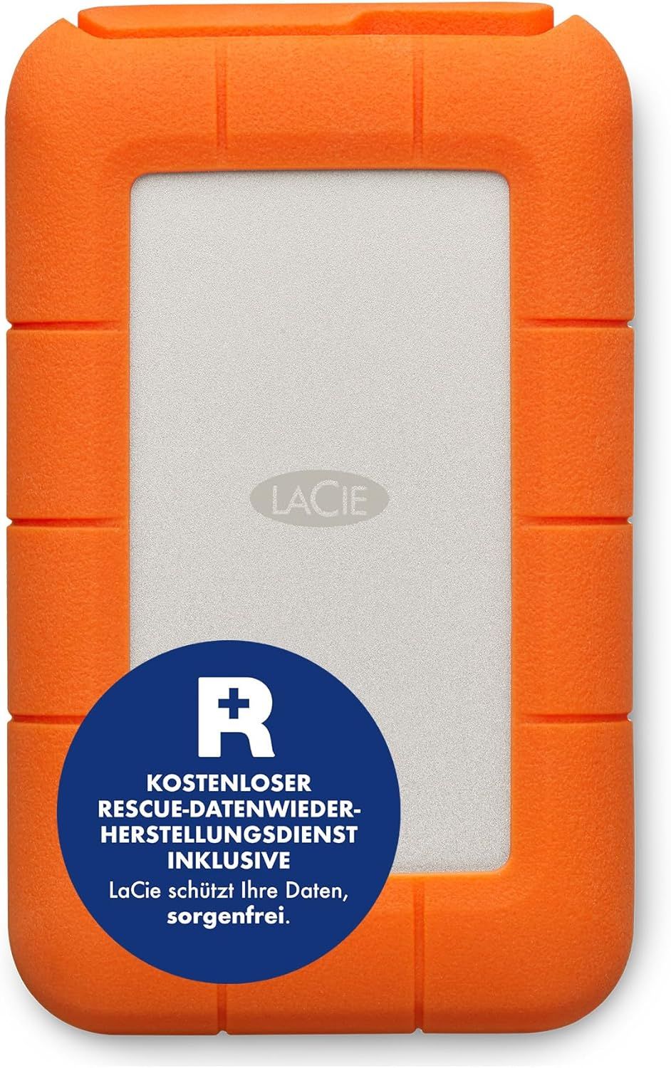 LaCie Rugged USB-C, 2TB, Portable External Hard Drive, Drop, Shock, Dust, Rain Resistant, for Mac & PC (STFR2000800)