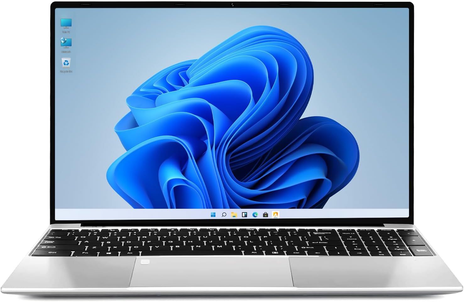 2026 New 15.6'' Laptop Win 11 Pro, Intel Core i3-7020U, 8GB RAM 256GB SSD, 1080p FHD Display, Backlit Kerboard, Fingerprint, WiFi5, Webcam, Mini-HDMI, USB3.2, TF Card Slot, Silver, for Work, Study