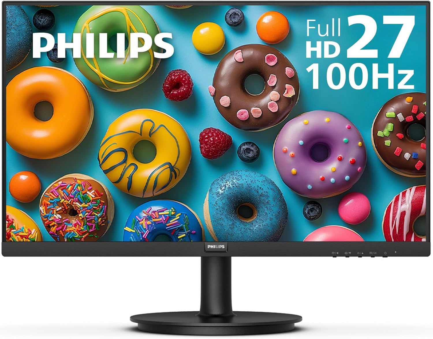 Philips 271V8LB 27" Framless Full HD (1920 x 1080) 100Hz Monitor, VESA, HDMI x 1, VGA Port x1, Eye Care, 4 Year Advance Replacement Warranty